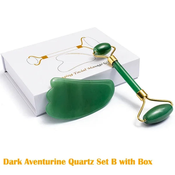 Verre Jade Roller & Gua Sha Set