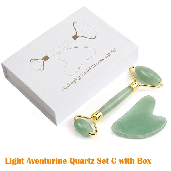 Verre Jade Roller & Gua Sha Set