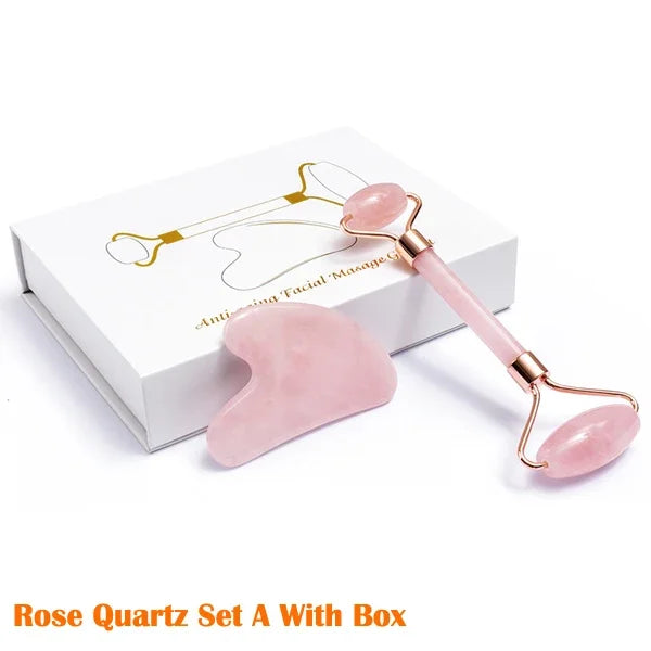 Verre Jade Roller & Gua Sha Set