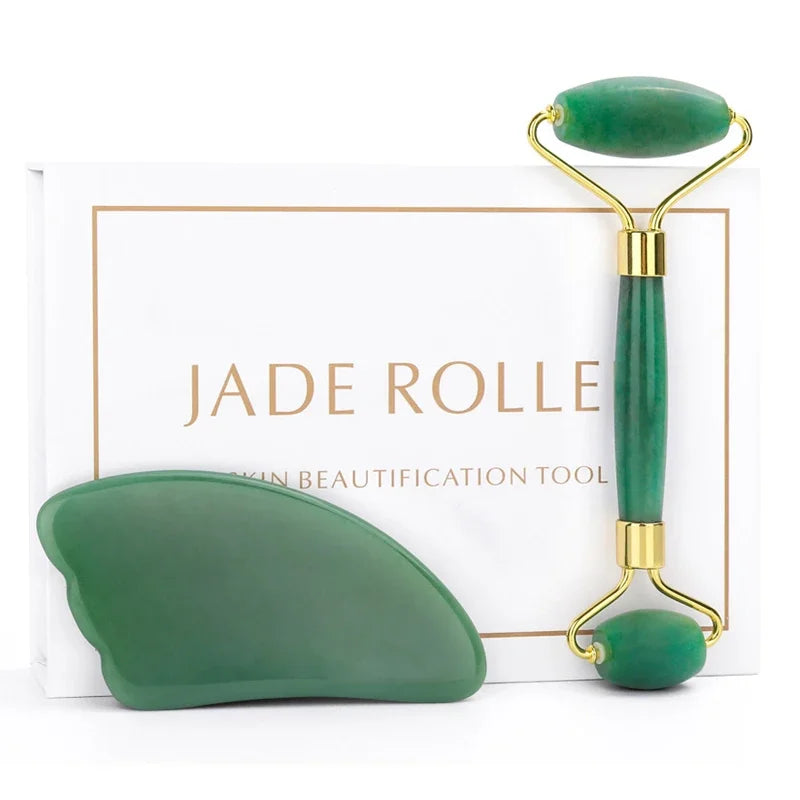 Verre Jade Roller & Gua Sha Set